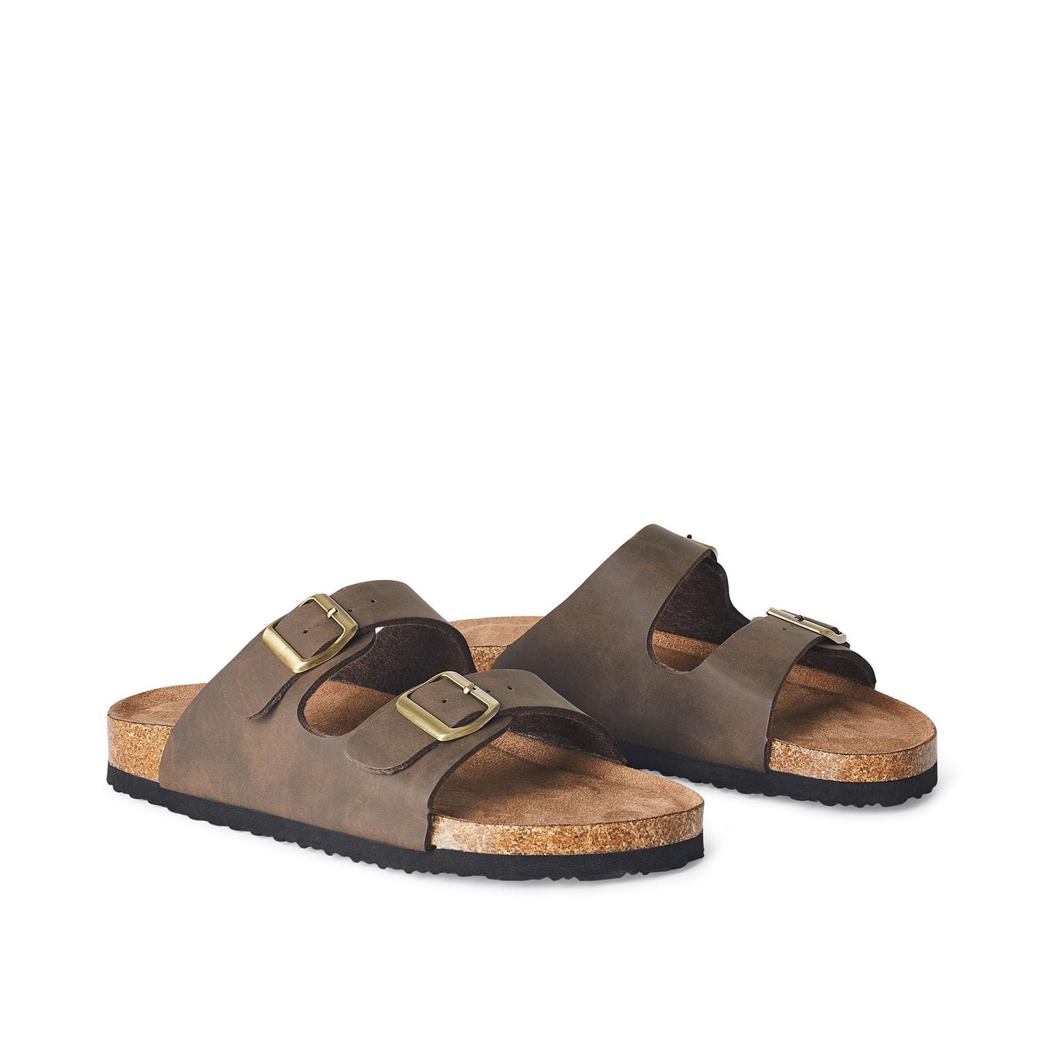 Time and Tru Women's Double Buckled Sandals, Sizes 6-11