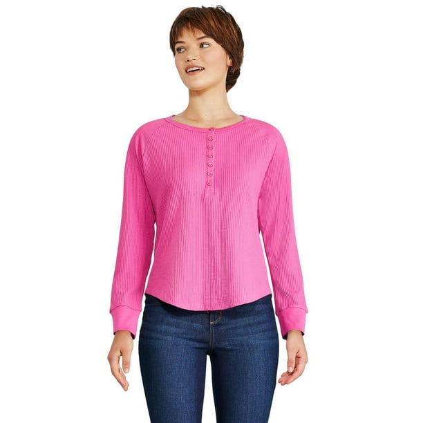Women's Waffle Henley Walmart.ca