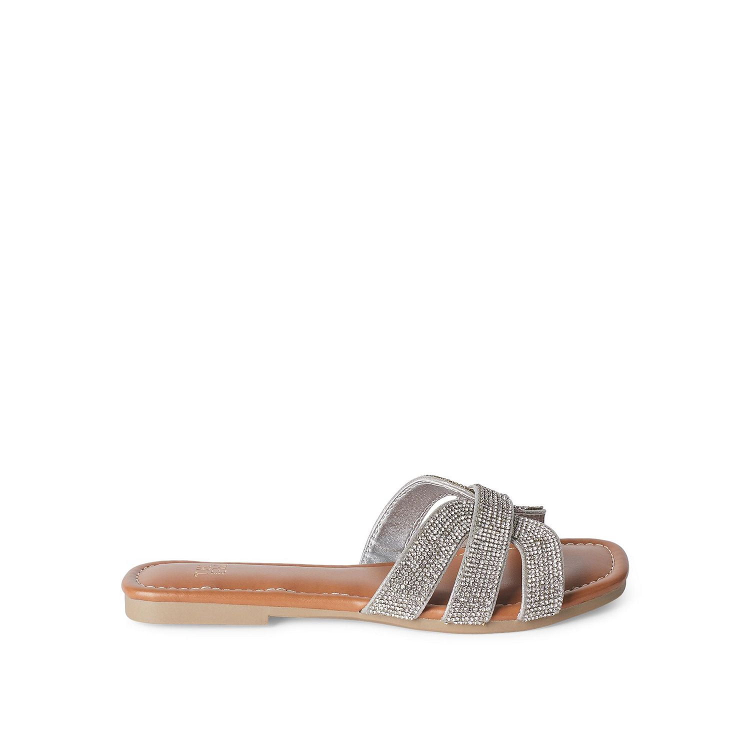 Time and Tru Women's Raffia Strap Sandals