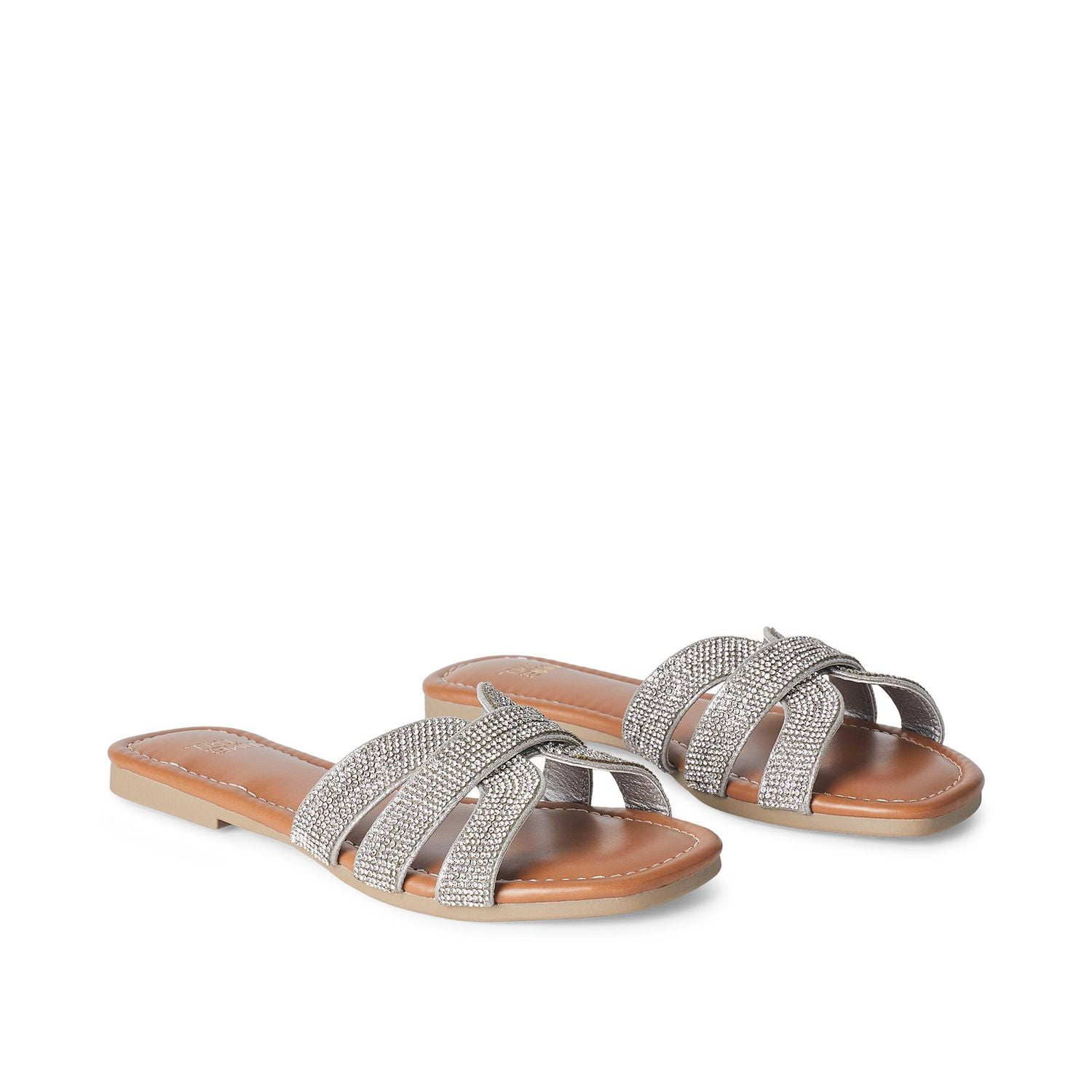 Time and Tru Women's Raffia Strap Sandals