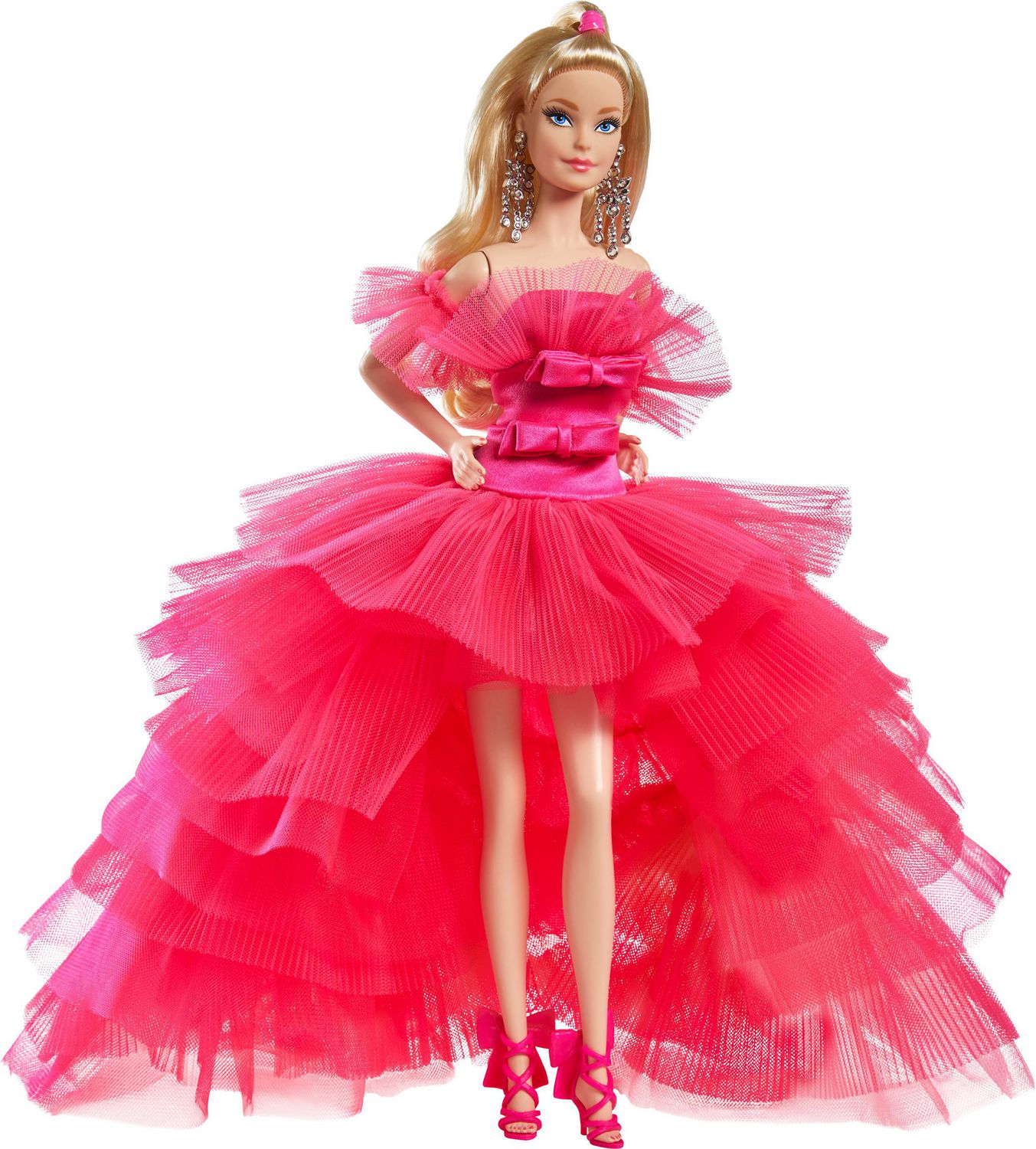 BARBIE Poupée Barbie look robe rose cocktail pas cher 