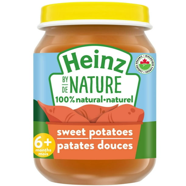 Aliments naturels à 100 % pour bébés Heinz de Nature – Patates douces biologiques en purée 128 ml