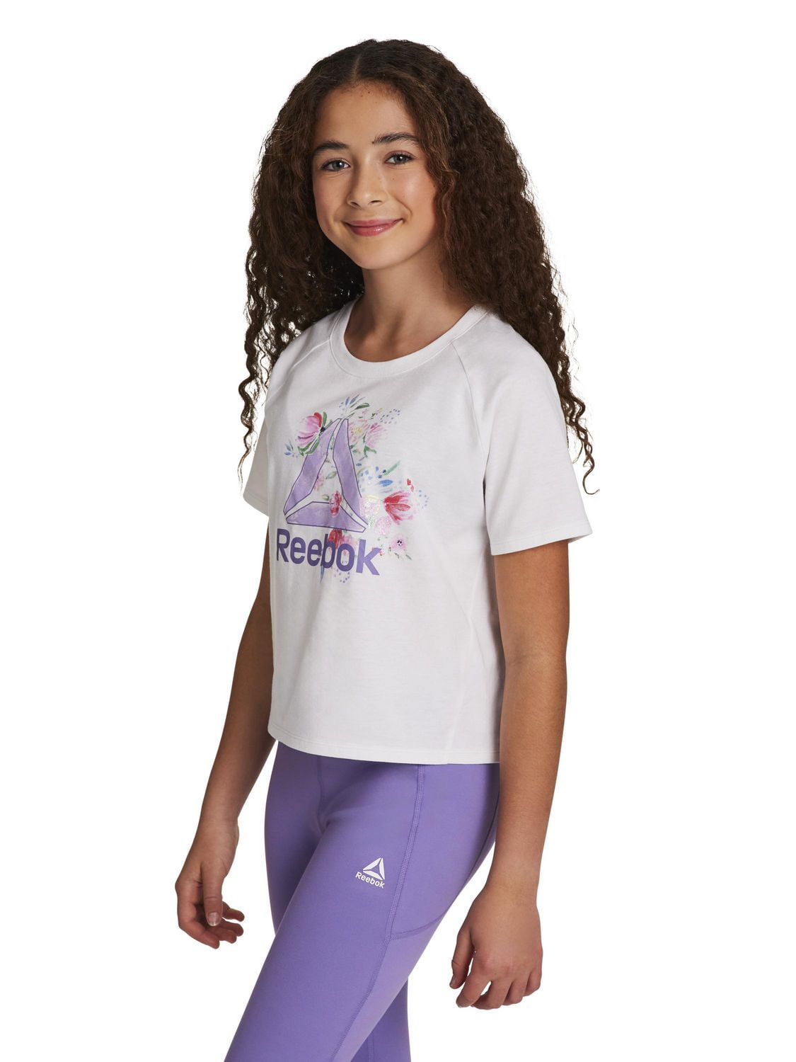 T-shirt boxy à motif floral Brushy pour filles Reebok