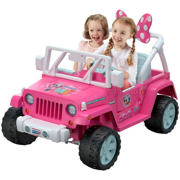 Power Wheels – Jeep Wrangler à thème Minnie’s Happy Helpers de Disney Jouets-porteurs