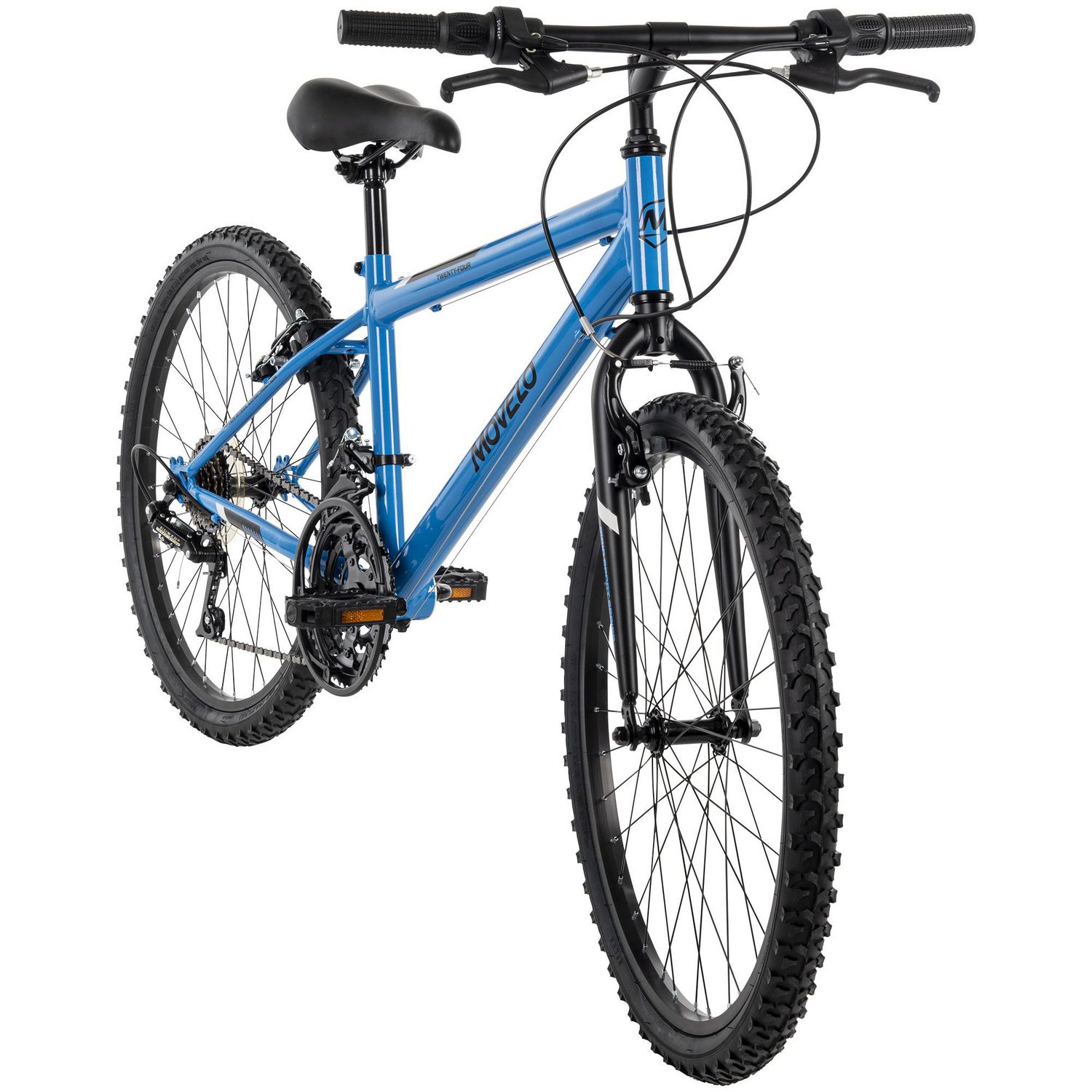 Movelo Algonquin 24-inch Mountain Bike for Boys, 18-Speed, Blue 