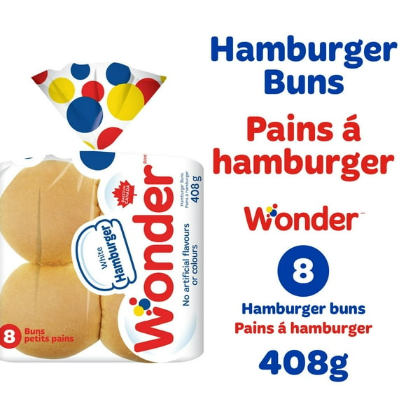 Wonder White Hamburger Buns, 408 g