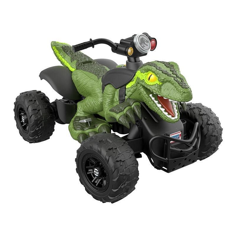 Power Wheels Jurassic World Dino Racer Green Ride On ATV for Kids Walmart