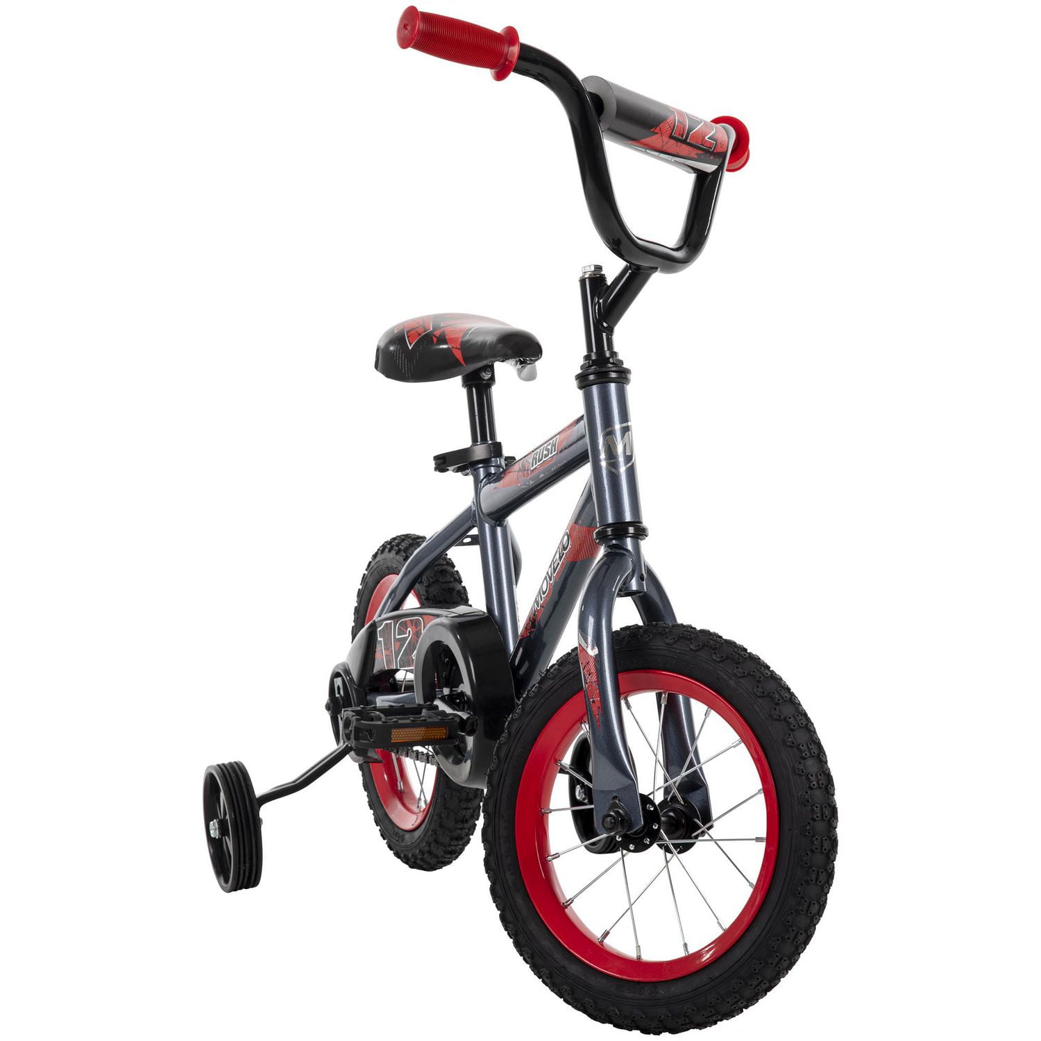 Movelo Rush 12 inch Bike for Boys Grey Red Ages 3 5