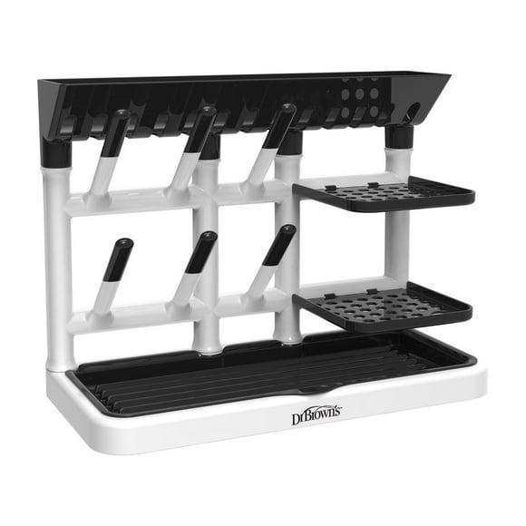 Dr. Brown’s™ Drying Tower, Stand-Up Drying Rack, Countertop Baby Bottle Drying with Organized Storage for Baby Essentials, 10 x 14 inches