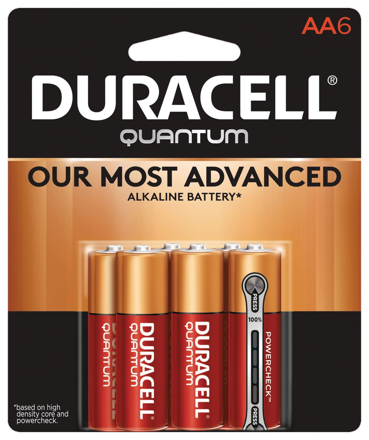 Duracell 1 5V Quantum Alkaline AA Batteries With Powercheck 6 Pack