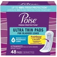 thumbnail image 1 of Poise Ultra Thin Incontinence Pads for Women, 4 Drop, Moderate Absorbency, Long, 48Ct, 1 of 6
