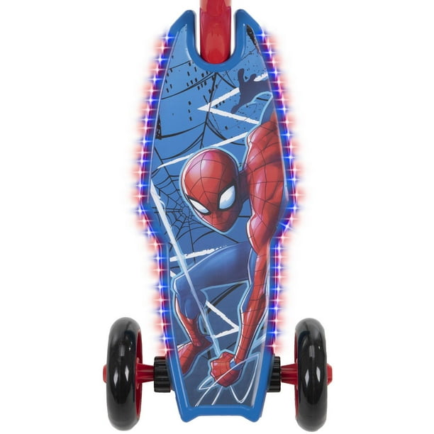 Trotinette 3 roues spiderman, jeux exterieurs et sports