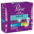 thumbnail image 2 of Poise Ultra Thin Incontinence Pads for Women, 4 Drop, Moderate Absorbency, Long, 48Ct, 2 of 6