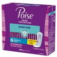 thumbnail image 3 of Poise Ultra Thin Incontinence Pads for Women, 4 Drop, Moderate Absorbency, Long, 48Ct, 3 of 6