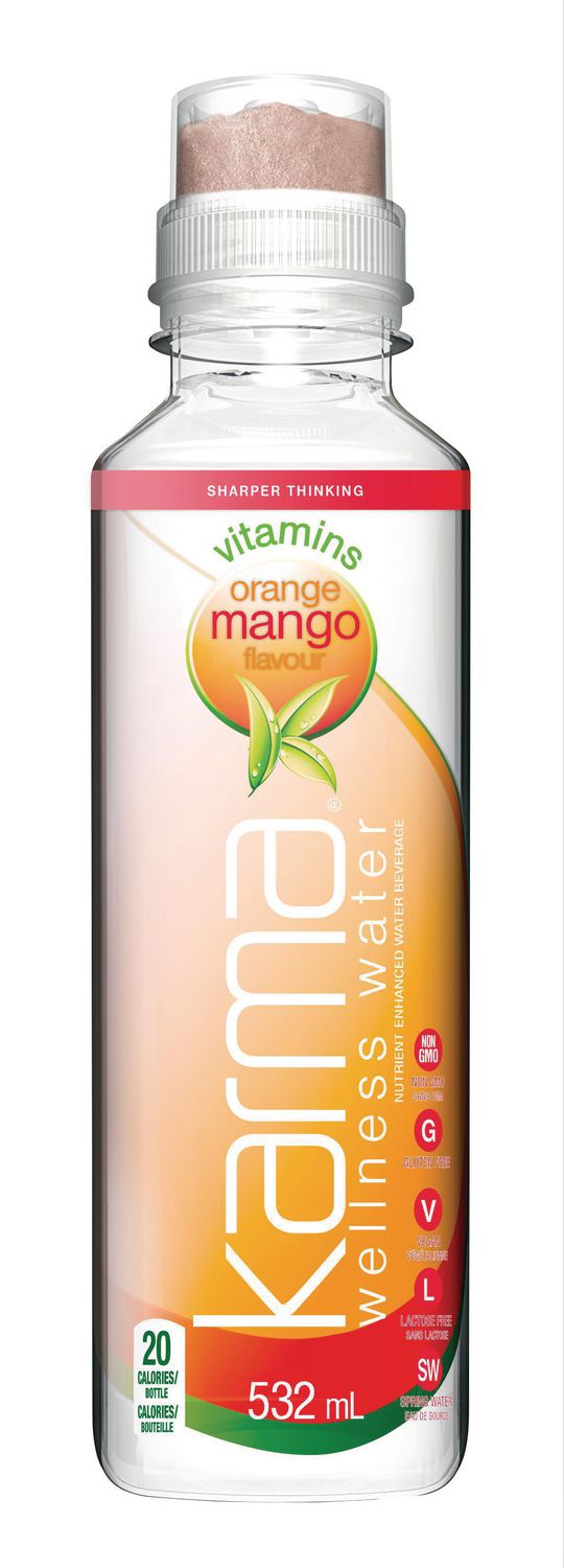 Karma wellness water Orange Mango, Sharper Thinking Walmart Canada