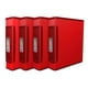 Storex Duragrip Cartables de Présentation+ Caoutchouc Protecteur /1.5"po/ Rouge (4 unités/paquet) – image 1 sur 4
