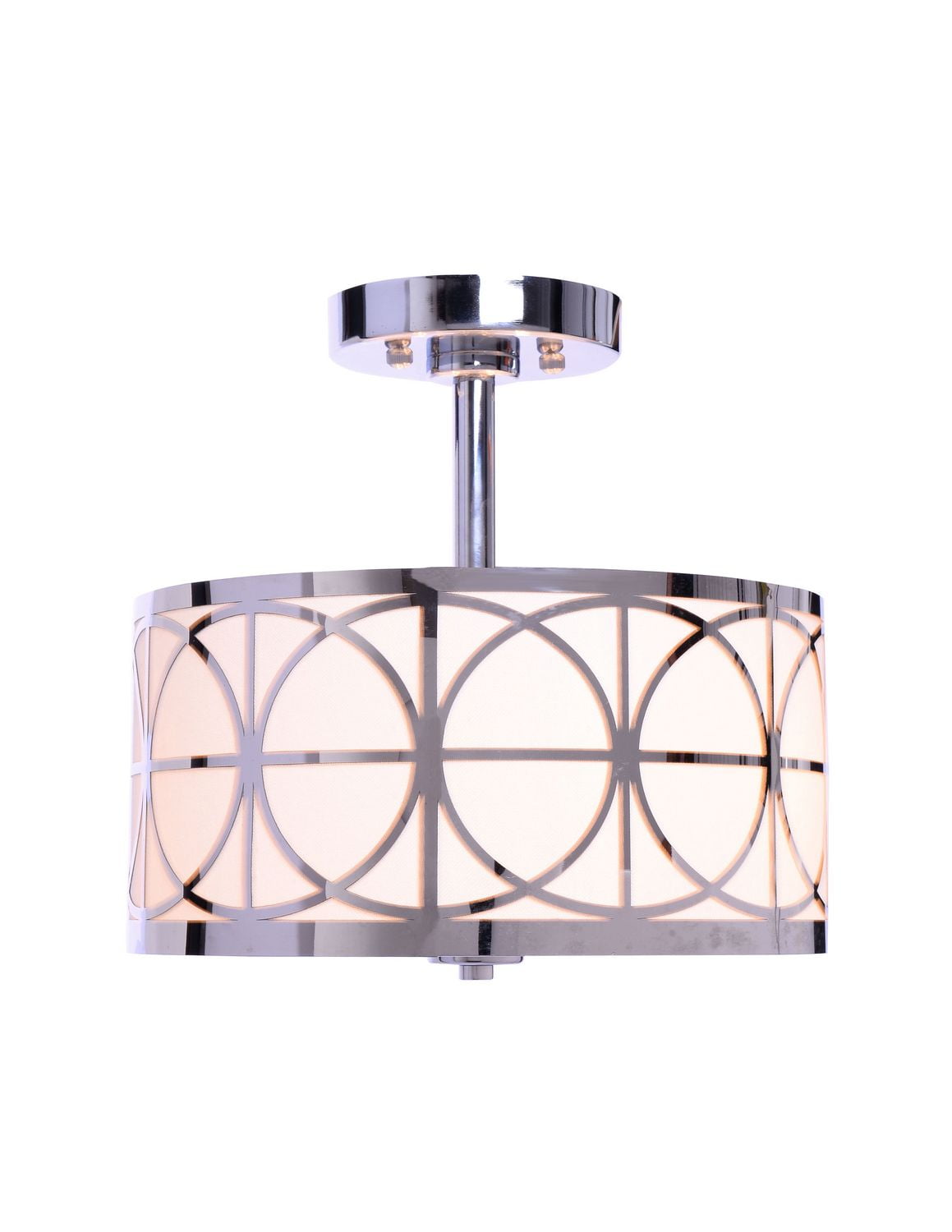 Hometrends 12 Inch Chrome Lattice Semi Flushmount Light Canada