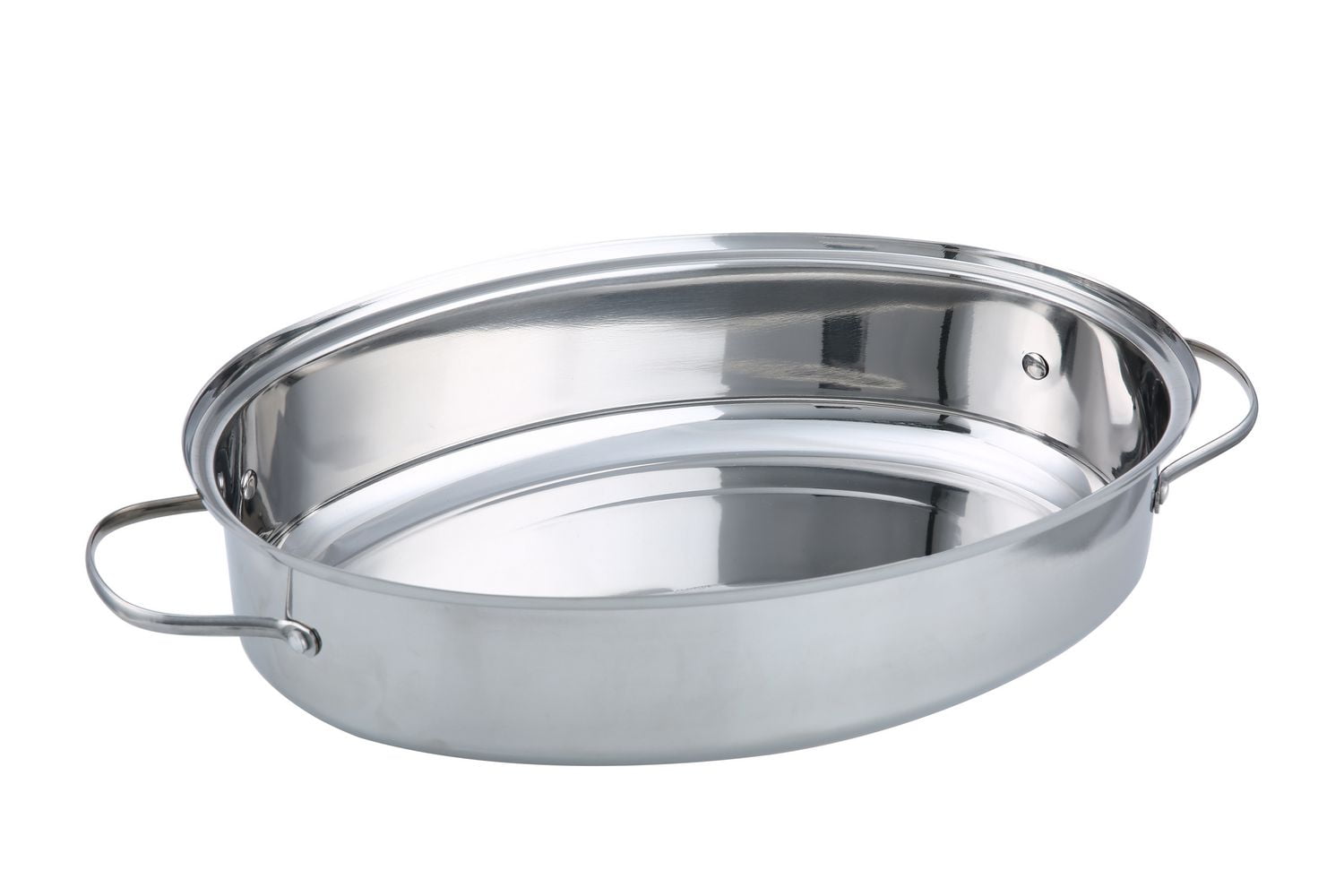 hometrends Stainless Steel Oval Roaster with High Dome Vented Lid