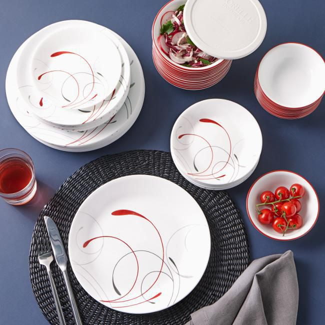 Corelle shop dishes red