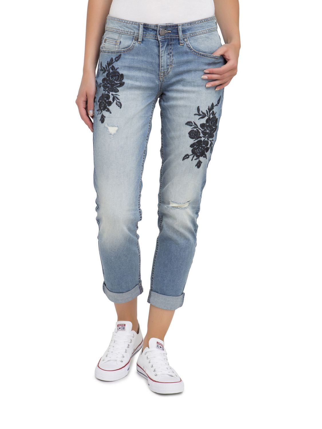 walmart plus size boyfriend jeans