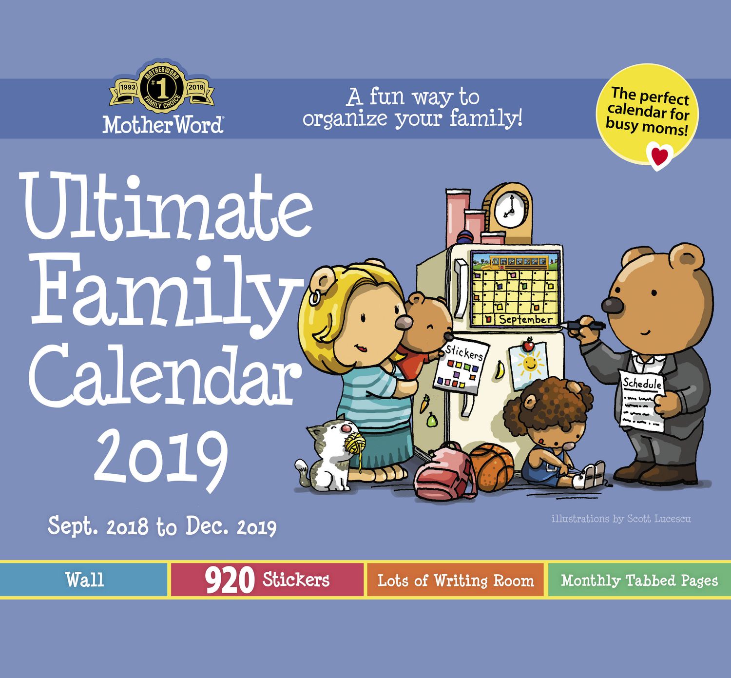 2019 MotherWord® Ultimate FamilyCalendar Small (wall Tabbed Version