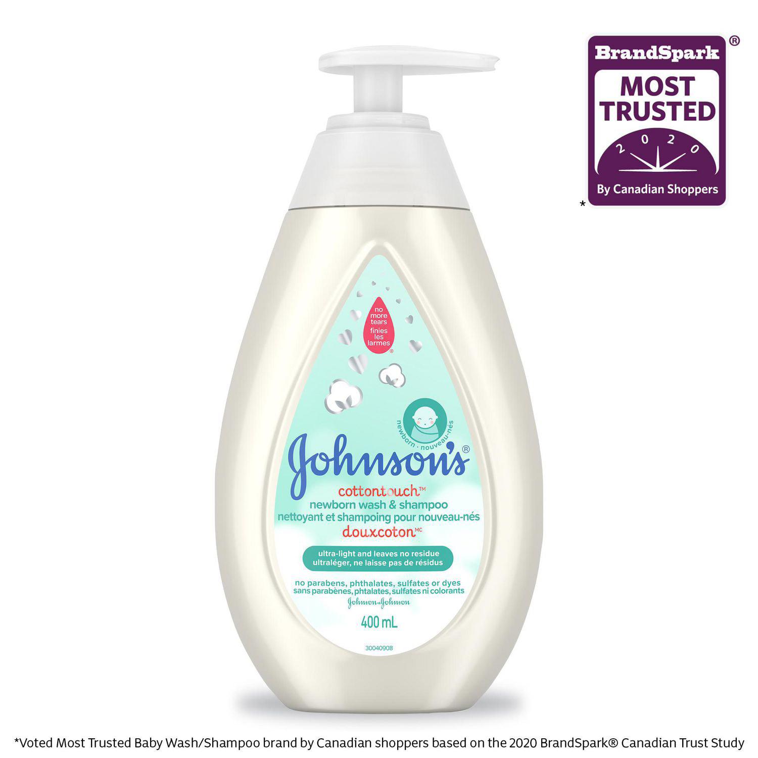 Johnson's Baby, Cottontouch, Newborn Wash & Shampoo, 400 mL 