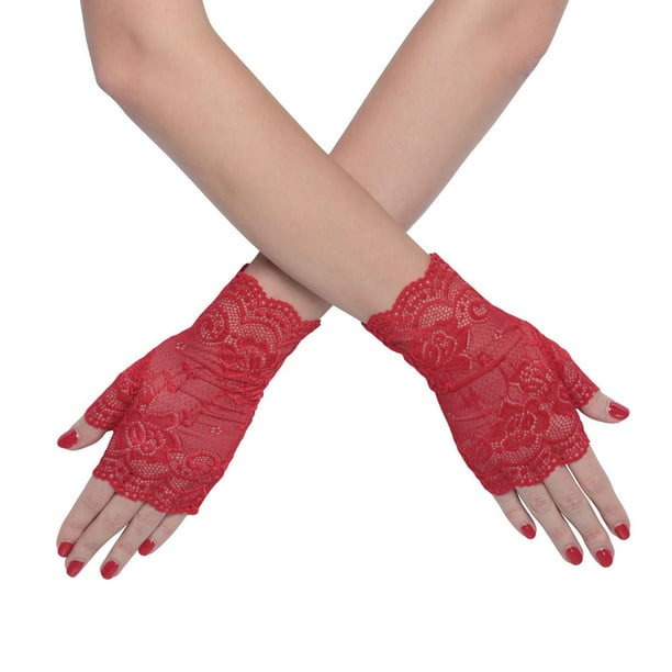 WAY TO CELEBRATE LACE GLOVES RED, LACE GLOVES RED Walmart.ca