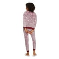 thumbnail image 3 of No Boundaries Women's Plush Pajamas 2-Piece Set, 3 of 6