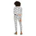 thumbnail image 3 of No Boundaries Women's Plush Pajamas 2-Piece Set, 3 of 6