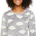 thumbnail image 4 of No Boundaries Women's Plush Pajamas 2-Piece Set, 4 of 6