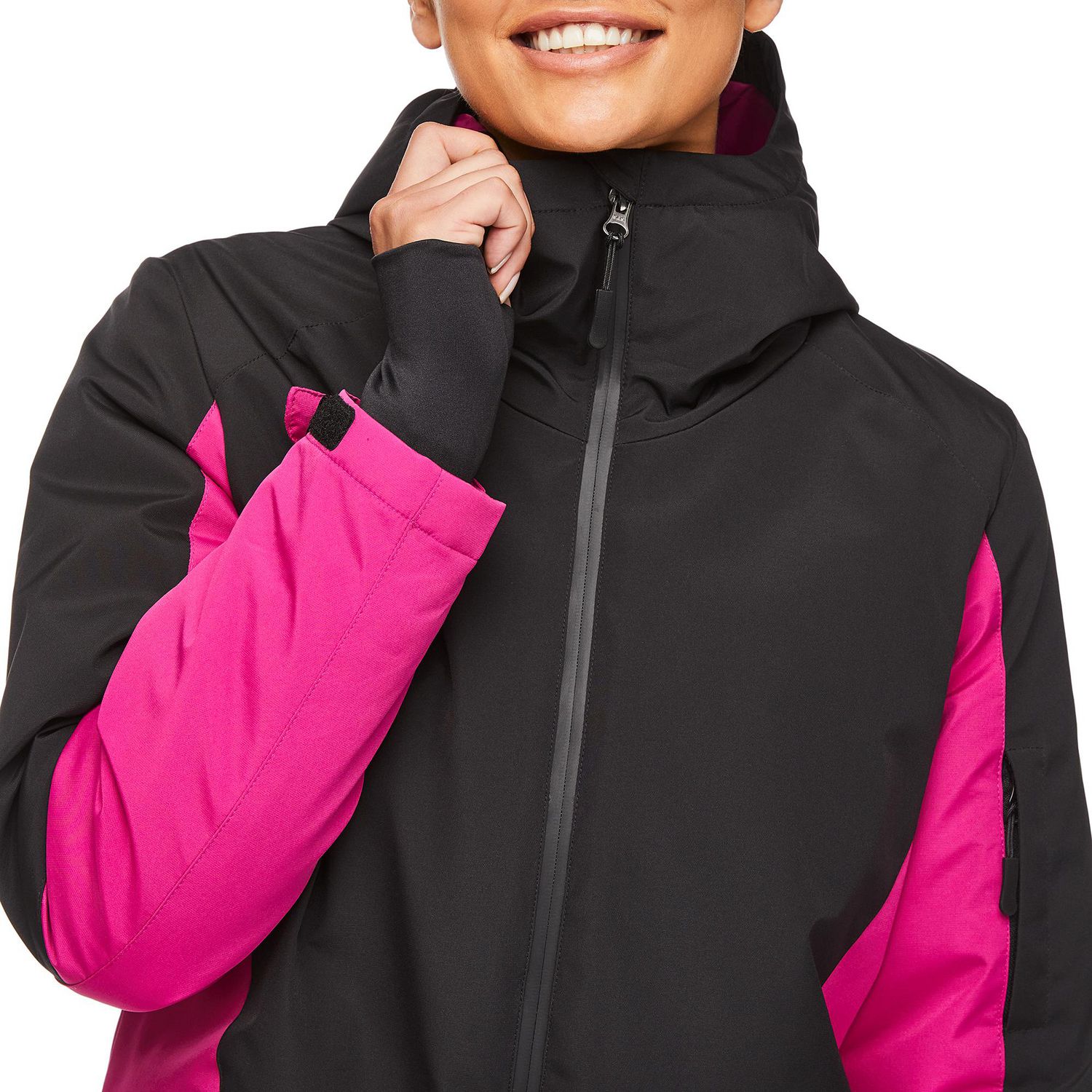 JUMP USA Women Pink Solid Active Wear Jacket With Hood