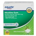 thumbnail image 1 of Equate Nicotine Gum Ultra Fresh Mint 2mg 210ct, 1 of 1