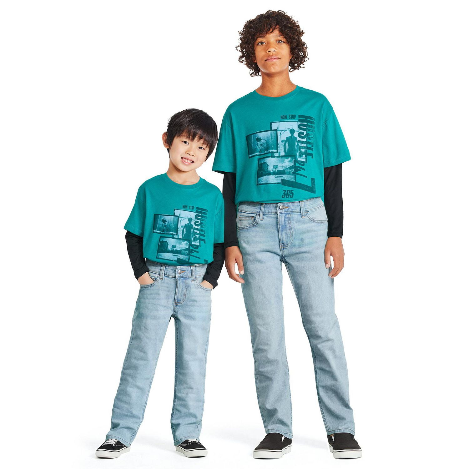 Pantalon à jambe droite en denim George pour garçons