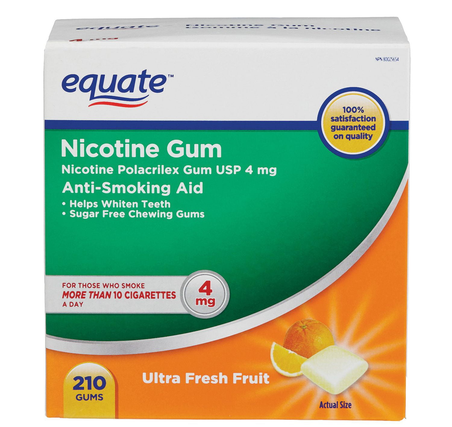 Equate Nicotine Gum Ultra Fresh Fruit 4mg 210ct Walmart Canada