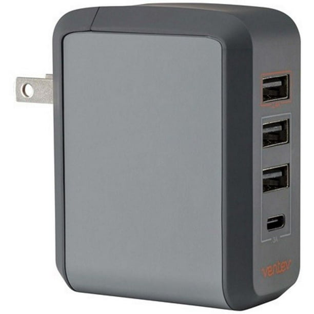 Ventev Wall Charger 4-USB port w/Extra USB-C