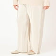 thumbnail image 3 of Devoted Women’s Plus size Pleated wide leg pant with elastic waist, 3 of 4