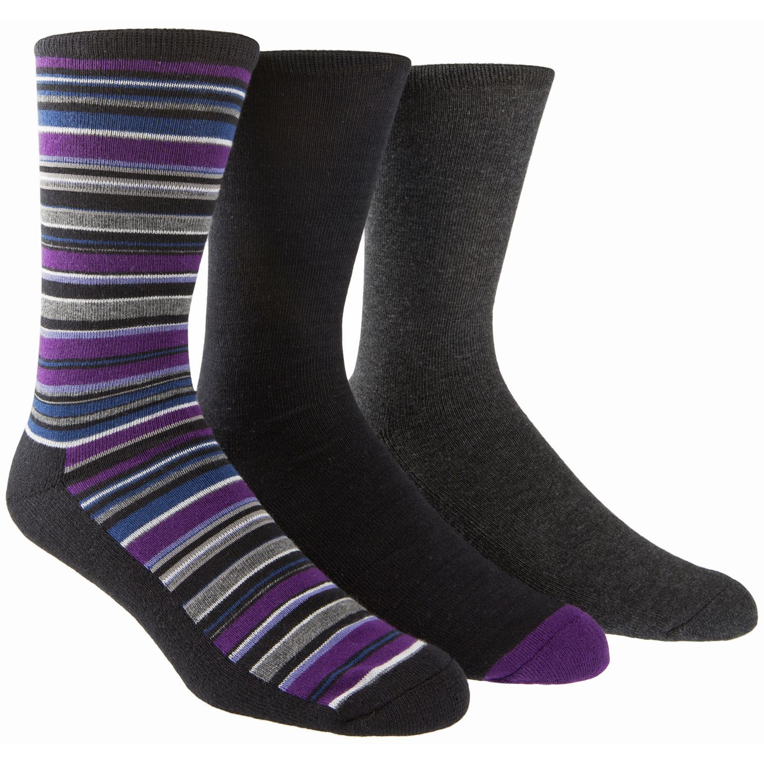 Happy Foot by Mcgregor 3 Pair XL Stripe Crew | Walmart Canada