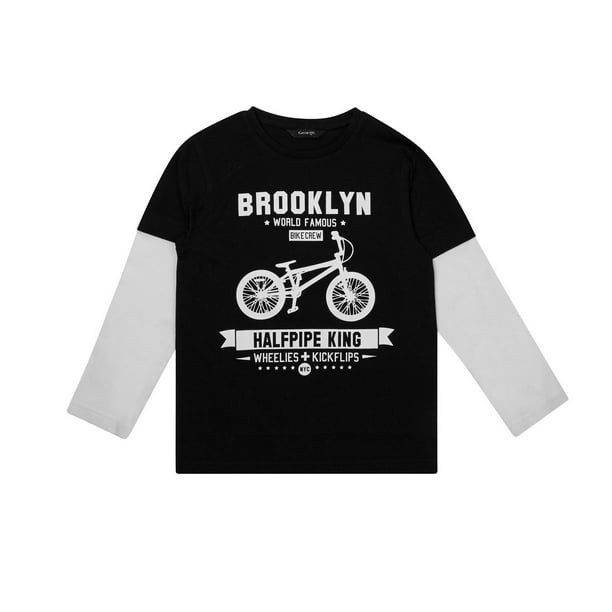 T-shirt George à imprimé Brooklyn et vélo pour garçons