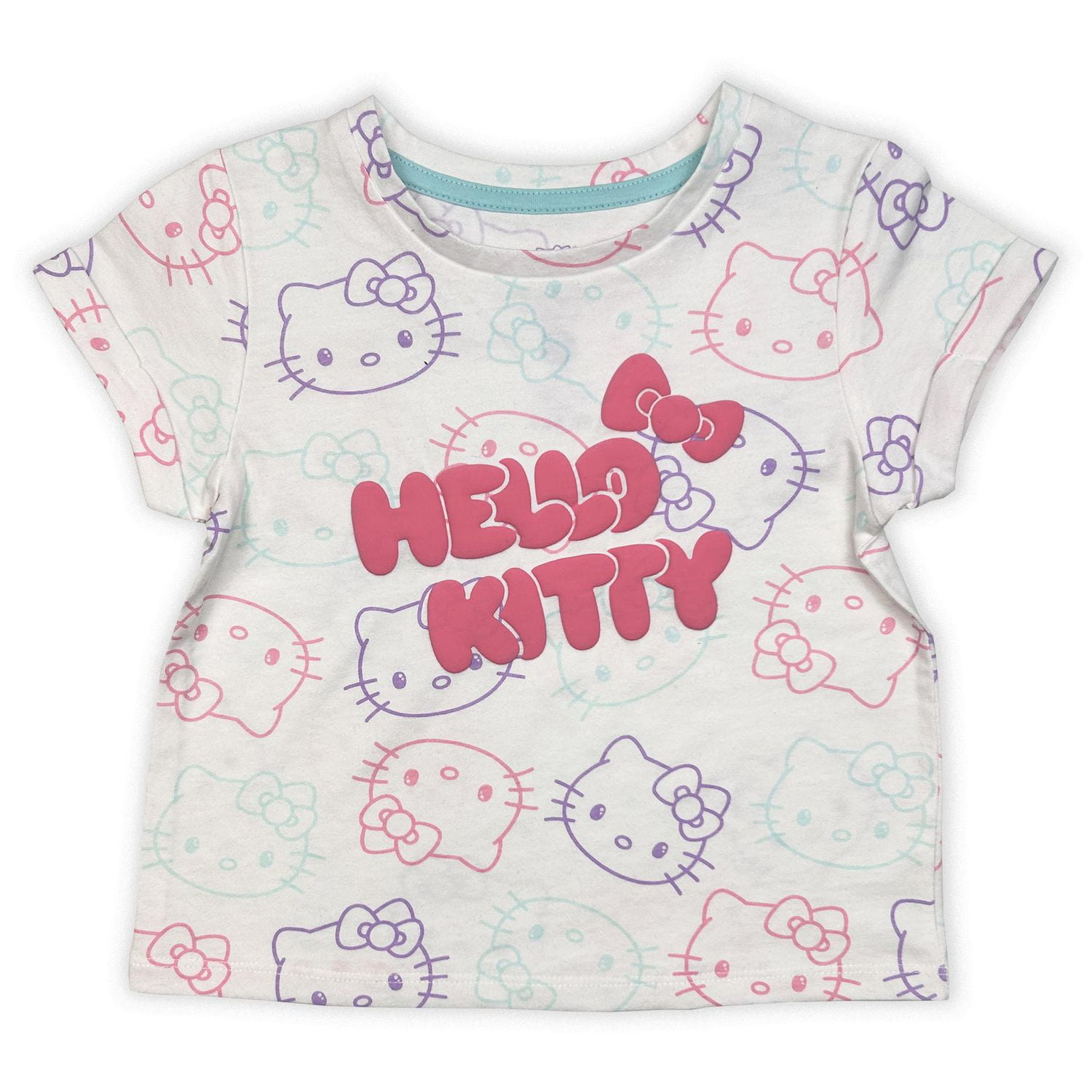 T-shirt coupe carrée Hello Kitty pour filles