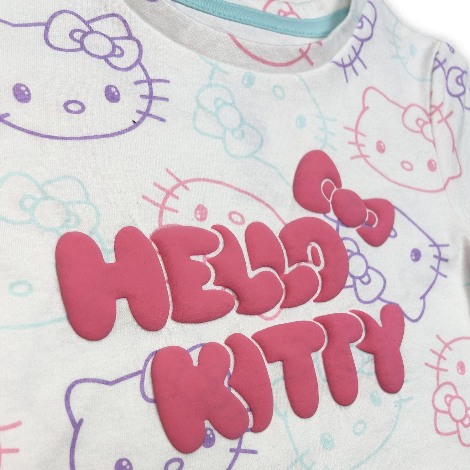 T-shirt coupe carrée Hello Kitty pour filles