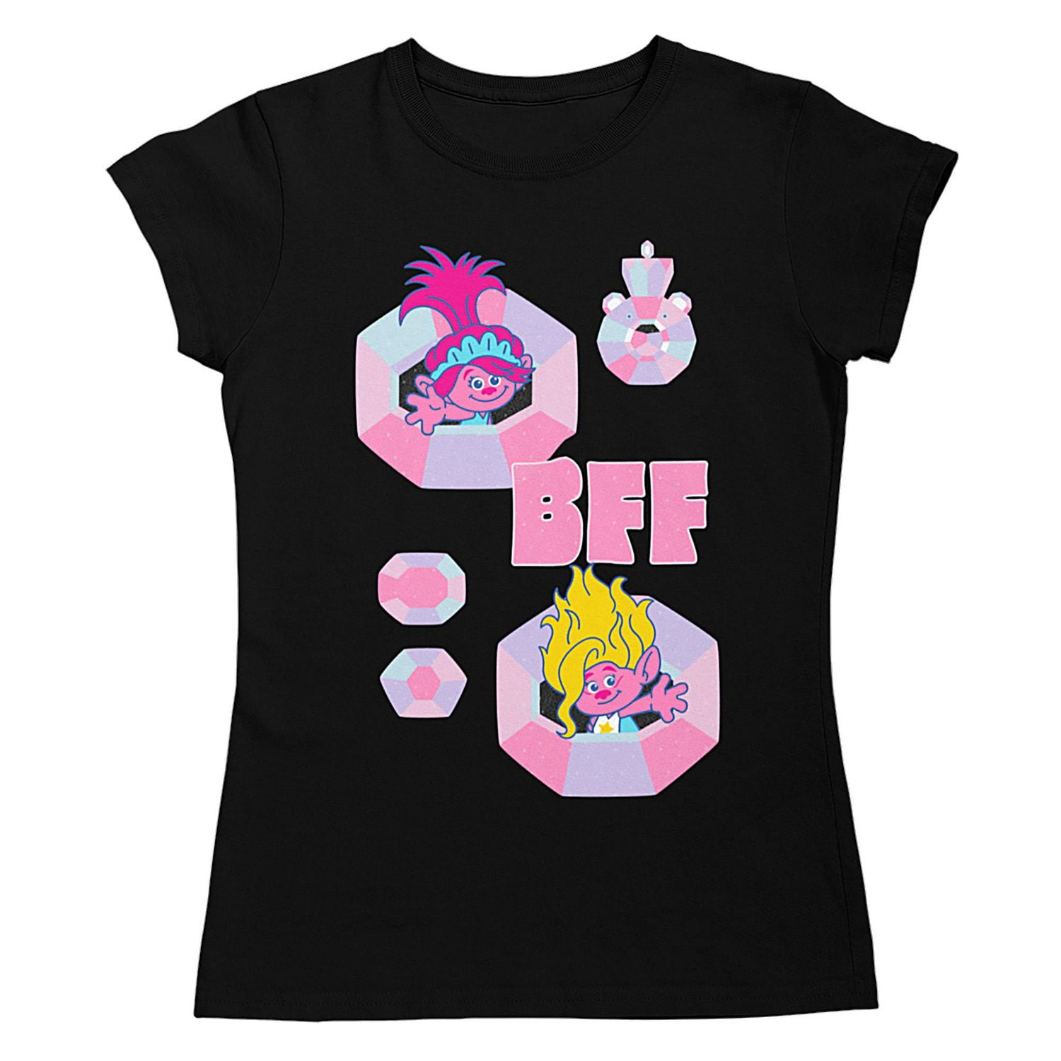 Trolls T-shirt fille. Ce t-shirt à manches courtes
