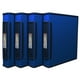 Storex DuraGrip Cartables de Présentation+ Caoutchouc Protecteur /1"-po/ Bleu(4 unités/paquet) – image 1 sur 4