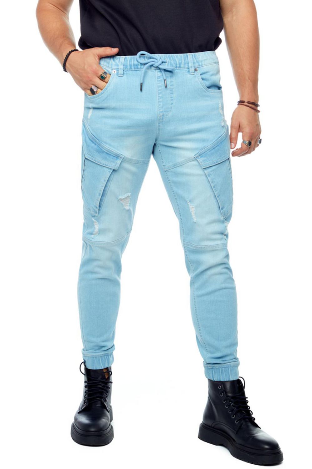 Calça Jeans Jogger Cargo Ov – Menside