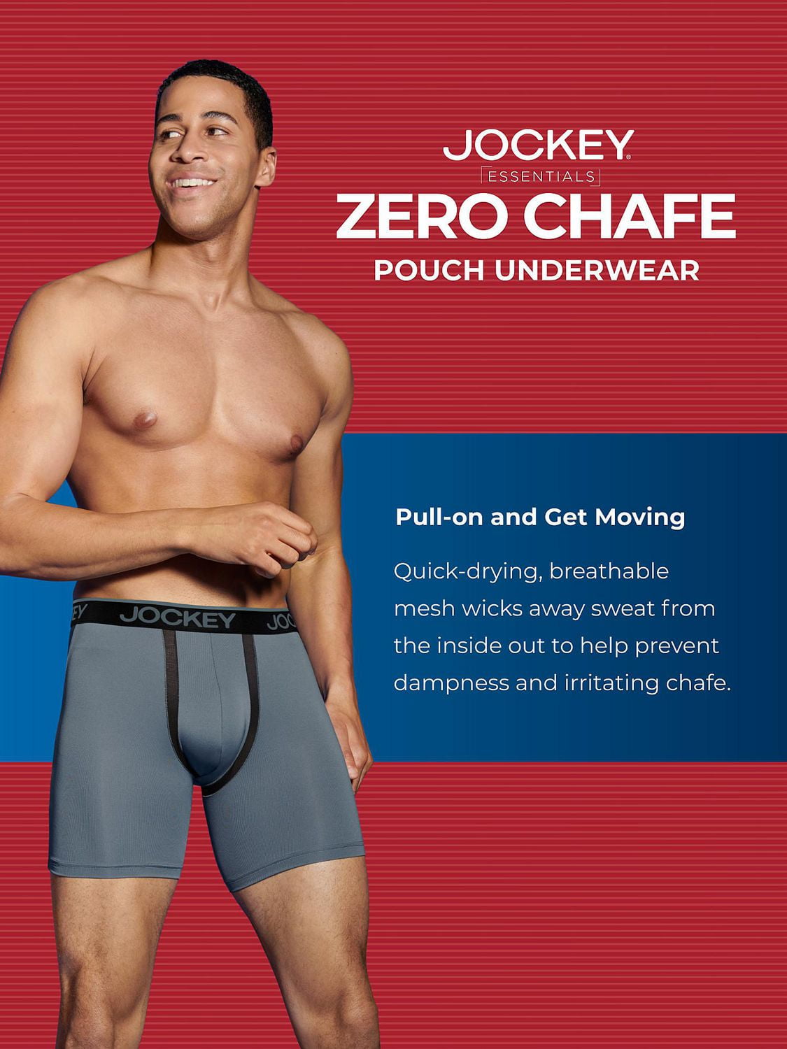 Boxer Zero Chafe Pouch pour homme - Lot de 2