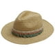 Chapeau panama naturel tissé George pour femmes avec bandes larges – image 1 sur 1