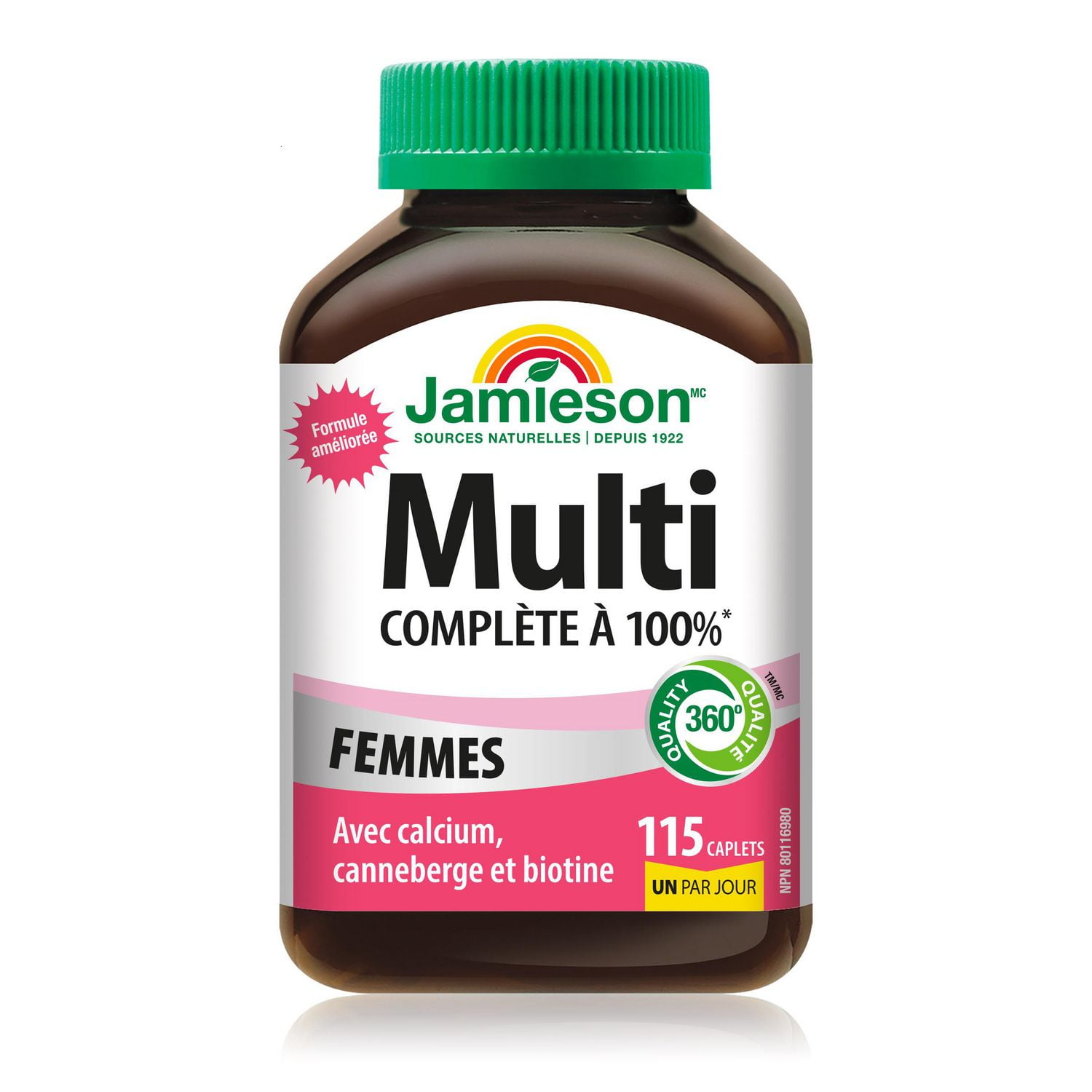 Jamieson 100% Complete Multivitamin for Women, 115 Caplets