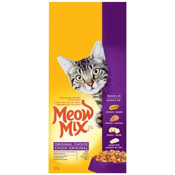 Meow Mix Cat Food Original Choice 2.8 kg, Meow Mix 2.8KG