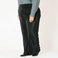 thumbnail image 3 of Devoted Women’s Plus size Pleated wide leg pant with elastic waist, 3 of 4