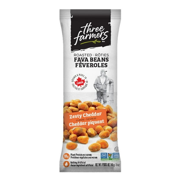 Three Farmers Roasted Fava Beans Zesty Cheddar, 40g Walmart.ca