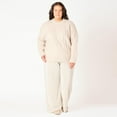 thumbnail image 2 of Devoted Women’s Plus size Pleated wide leg pant with elastic waist, 2 of 3